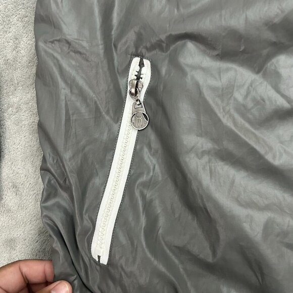 Upper Playground Jacket Mens Medium Full Zip Hoodie Goth Skater Grunge Y2K Nylon - Picture 6 of 15